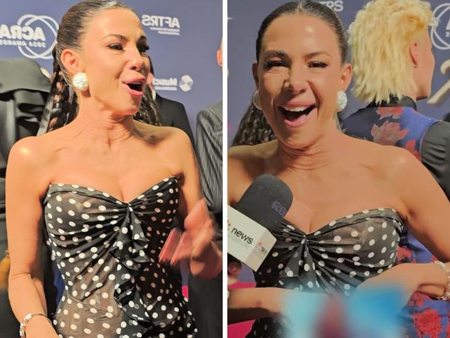 Kate Ritchie rips up photo on red carpet.