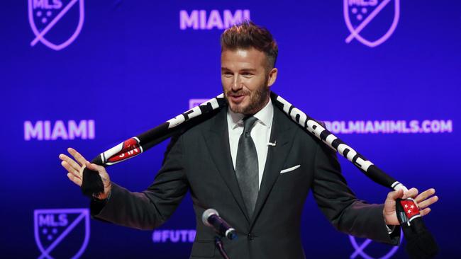 David Beckham aims to build a brand new stadium for his MSL club Inter Miami. (AFP Photo / Rhona Wise)