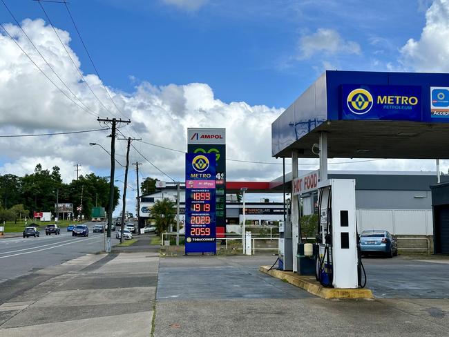 The incident happened at a Metro Petroleum service station (not the one pictured). Picture: Annabel Bowles