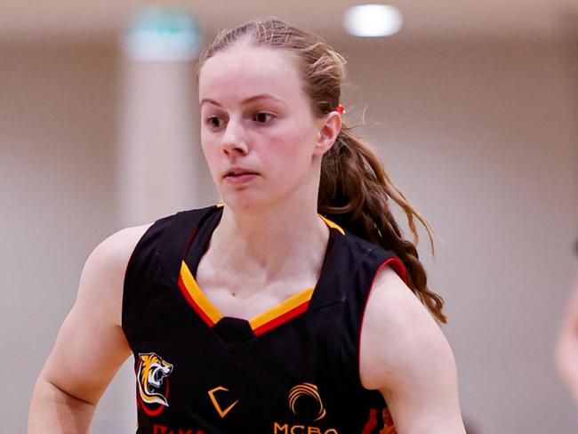 Melbourne Tigers Josie Agnew during the Basketball Australia Under-18 Club Championships at HBF Arena in Perth. Picture: Michael Farnell