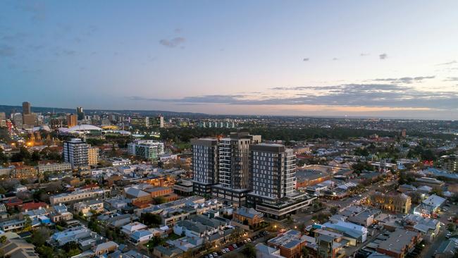 Architect's render of the $250m redevelopment of 88 O'Connell St, North Adelaide. Picture: Commercial &amp; General