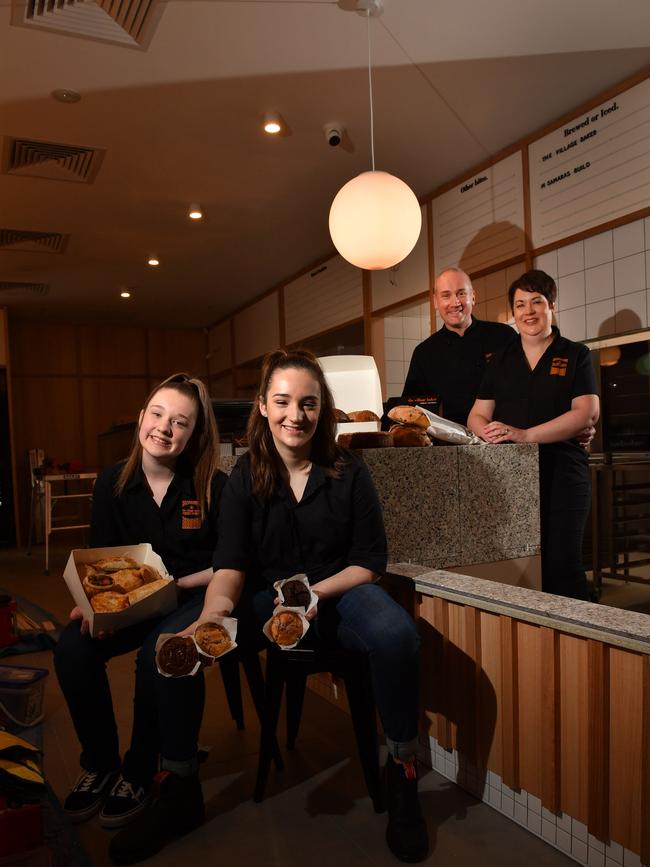 The Village Baker’s Sachse family, Samara, Amalie, Ben and Tracy. Picture: Keryn Stevens