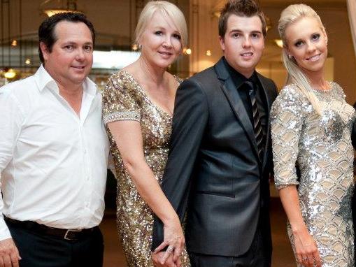 Richard and Deb Marlborough with son Braiden and his now-wife Maighan Brown on the Gold Coast in 2011. Picture: Facebook