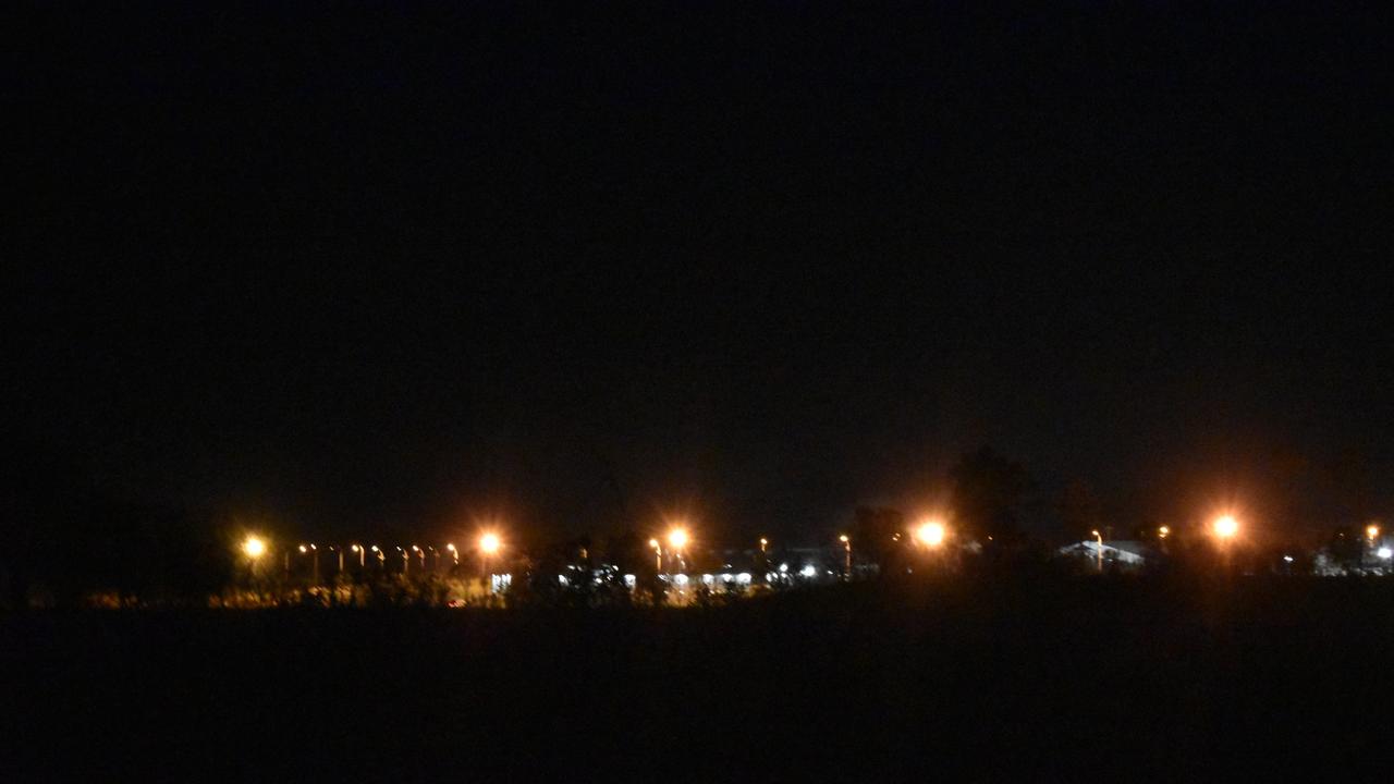 The scene of lockdown amid protests and riots by the prisoners at the Capricornia Correctional Centre on Thursday night.