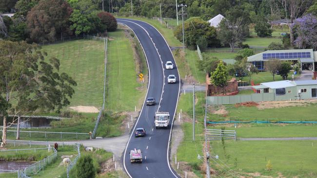 This stretch of Coramba Road approaching the Coffs Harbour Lawn Cemetery in Karangi has become notorious for single vehicle crashes in the wet. It will now be upgraded. Photo: Tim Jarrett