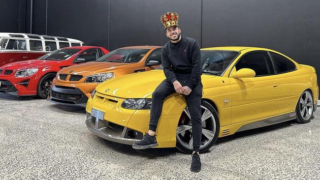 Adrian Portelli with his HSV GTS Coupe. Picture: Instagram