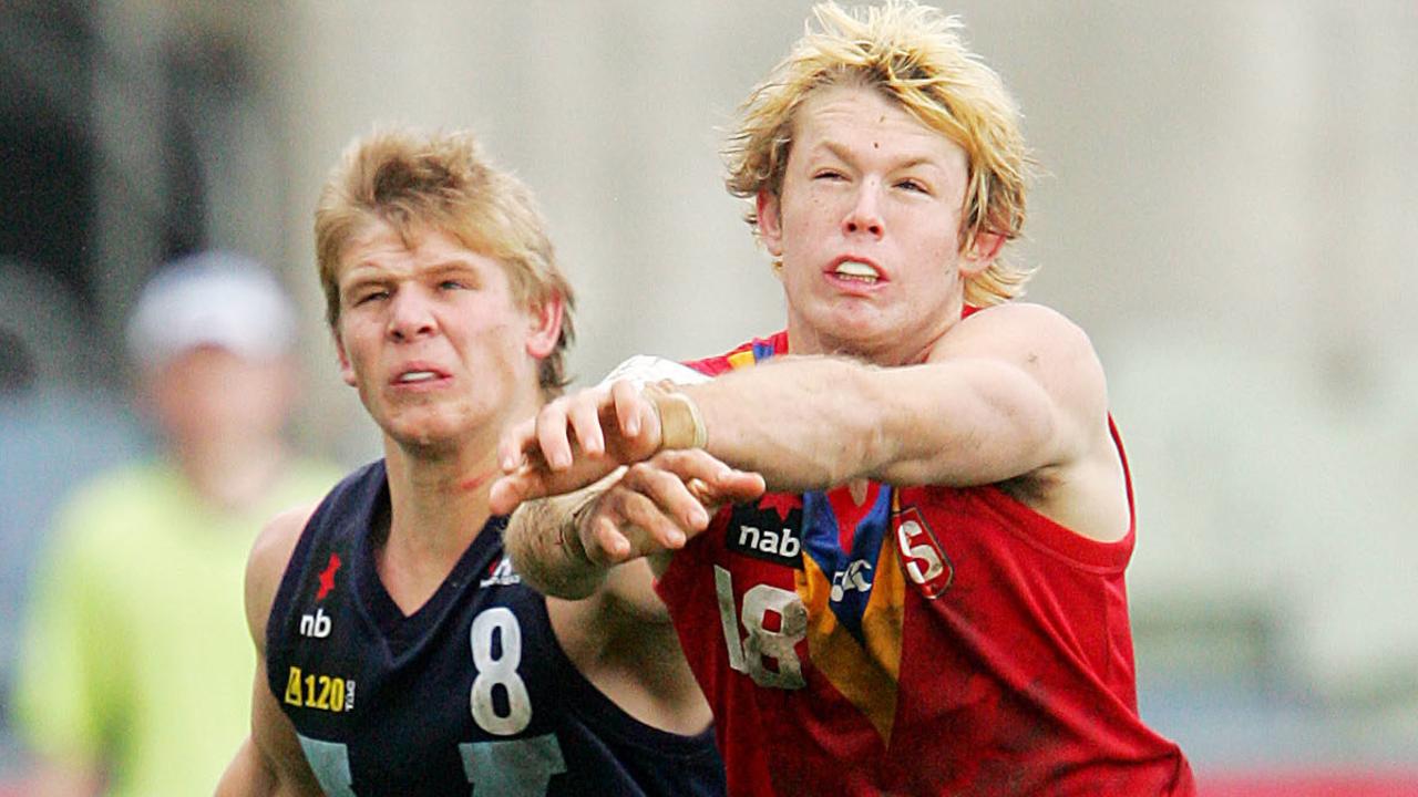 Hurley in action for the Big V as a teen. Picture: Norm Oorloff