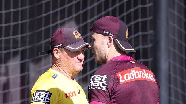 Coach Kevin Walters has benched his son Billy for the Broncos trial against the Titans. Picture: Liam Kidston