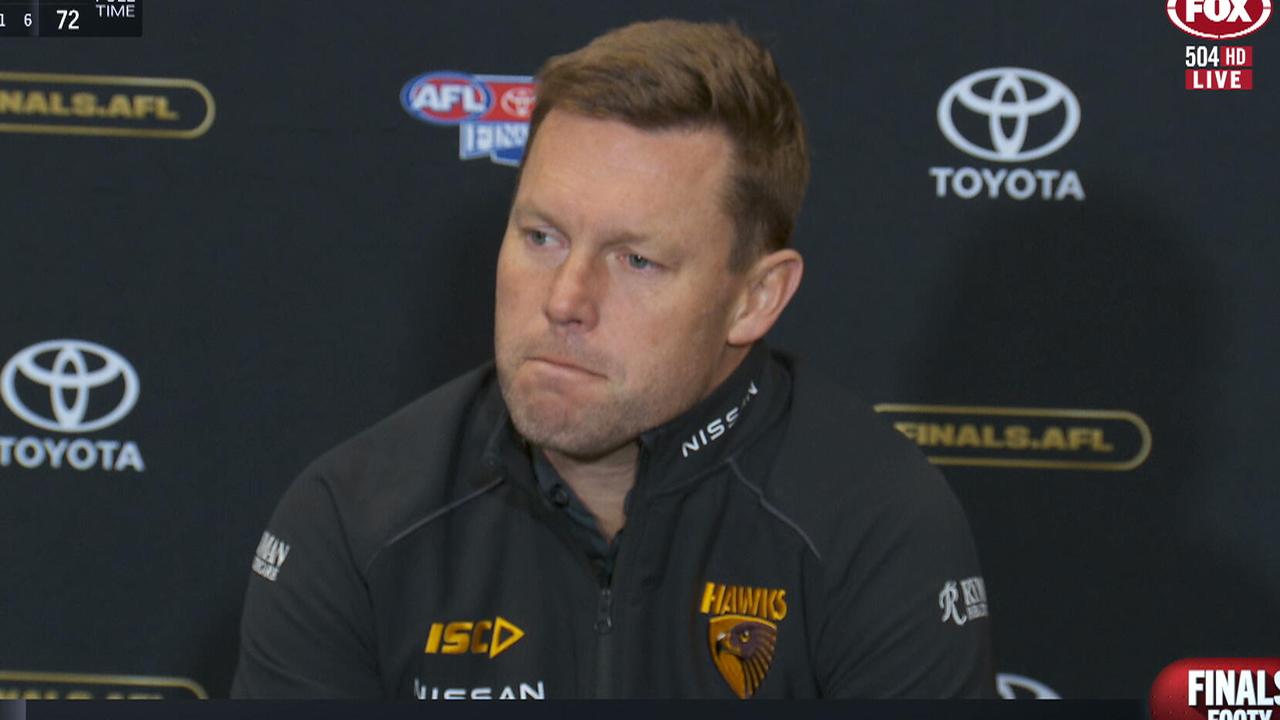 Sam Mitchell in his post-match press conference.