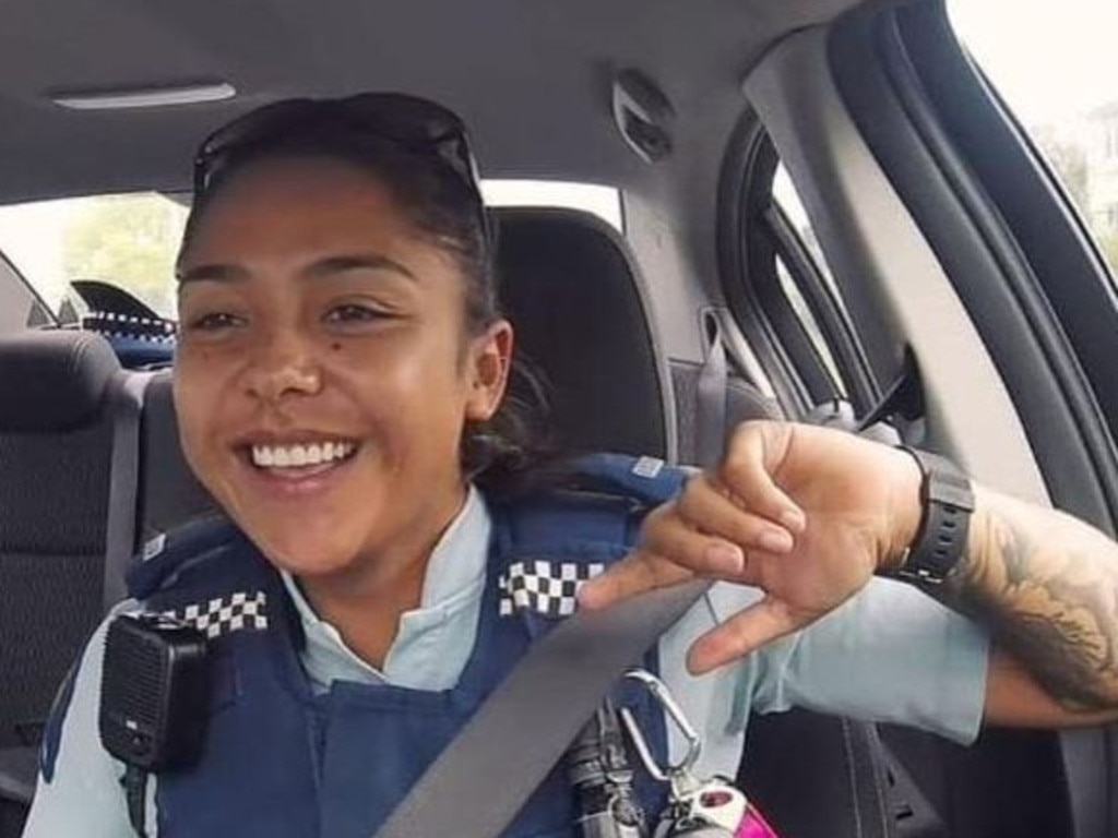 Constable Lana Crichton from Auckland, New Zealand has been called a “hot cop” online and is now going viral. Picture: Auckland Police TVSource:Supplied