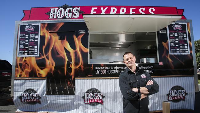 Hog’s Australia’s Steakhouse ceo Ross Worth has said the economy is very challenging and their focus is on existing franchise partners. Pic Mark Cranitch.