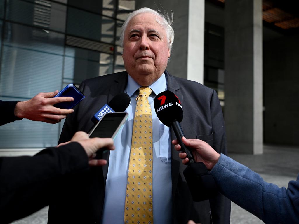Former leader of the United Australia Party Clive Palmer has links to Pauline Hanson’s defamation trial. Picture: NCA NewsWire / Dan Peled