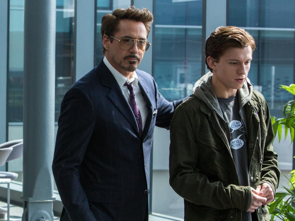 Robert Downey Jr. and Tom Holland.