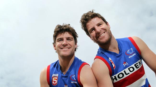 Gowans Brothers from Central District, hoping to get their tenth SANFL Grand Final Win. Chris and James Gowans.