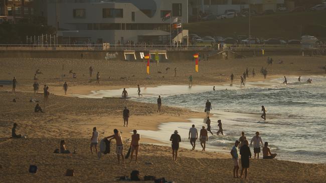 After Bondi Beach reopened on Friday, things were busy on the shore … Picture: John Grainger