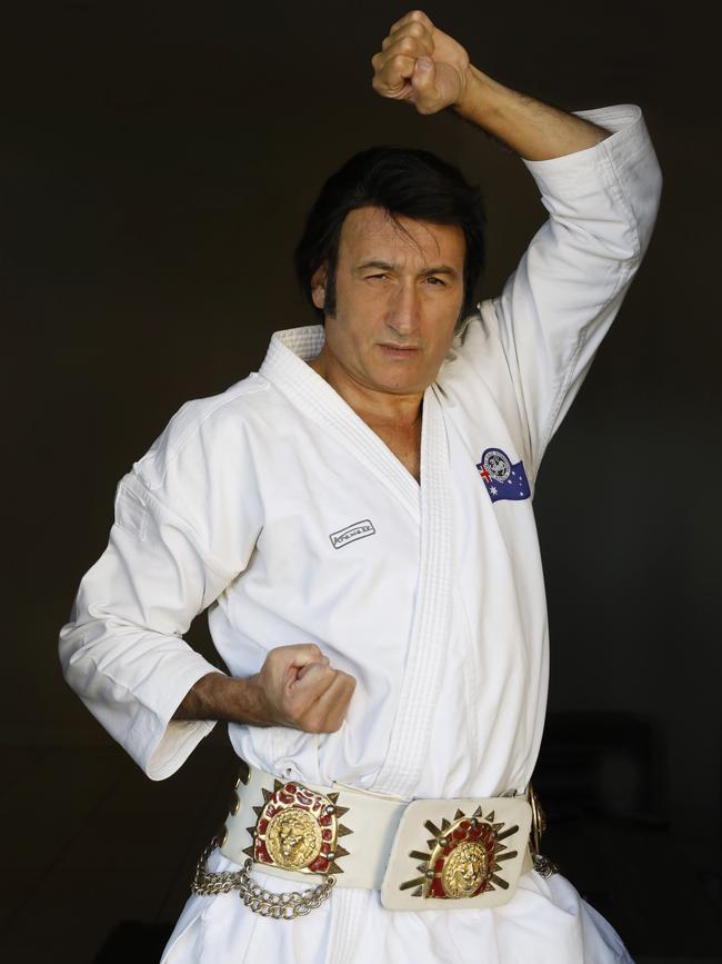 Paul Fenech is a karate enthusiast and Elvis impersonator. Picture: Jennifer Soo