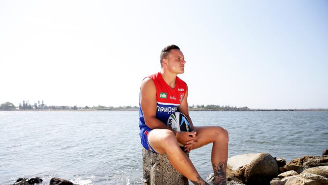 Newcastle Knight's rookie Jaelen Feeney is in line to make his debut in round one. Picture by Peter Lorimer.