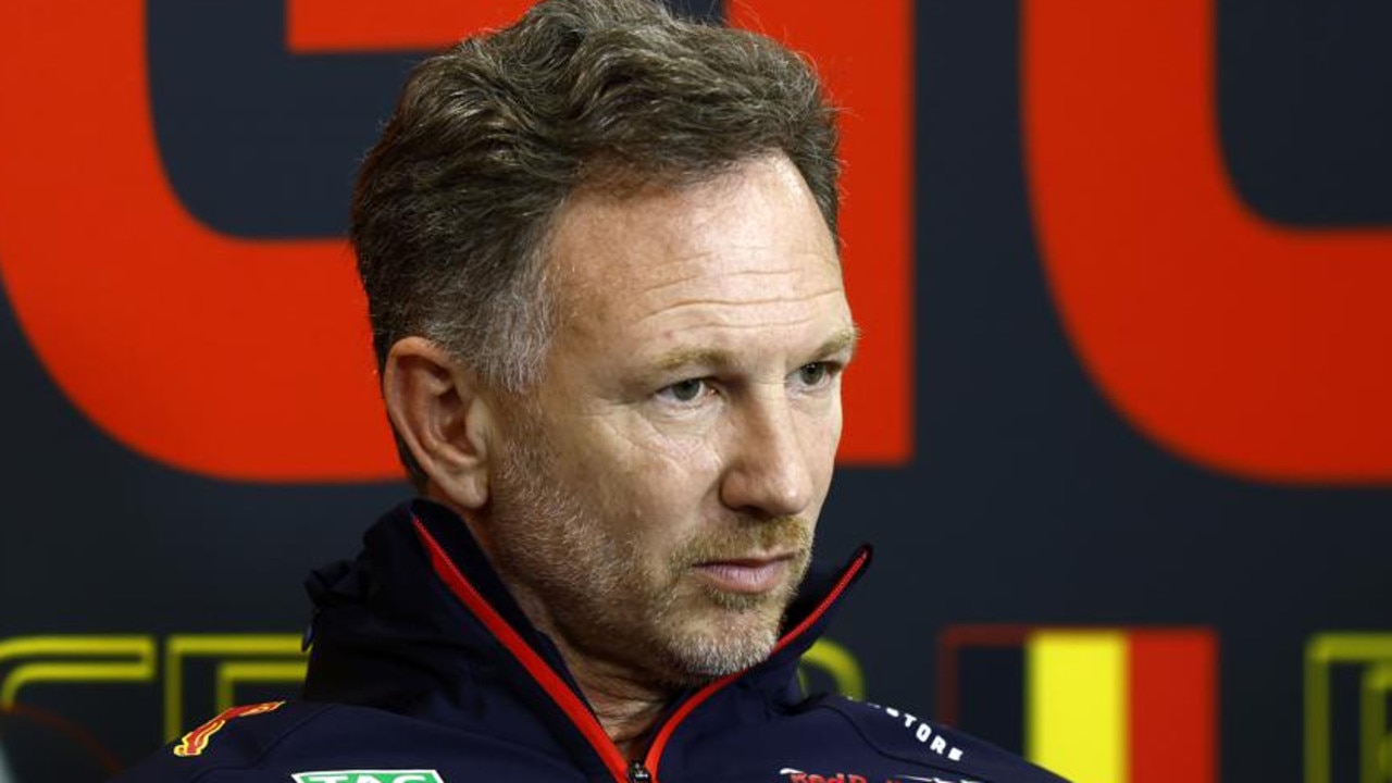 SPA, BELGIUM - JULY 28: Red Bull Racing Team Principal Christian Horner attends the Team Principals Press Conference after practice ahead of the F1 Grand Prix of Belgium at Circuit de Spa-Francorchamps on July 28, 2023 in Spa, Belgium. (Photo by Francois Nel/Getty Images)