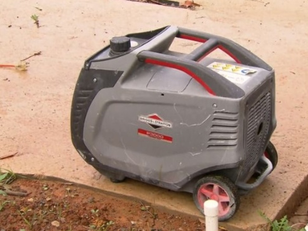 The family had been using a generator after their power went out from the storms. Picture: 9 News