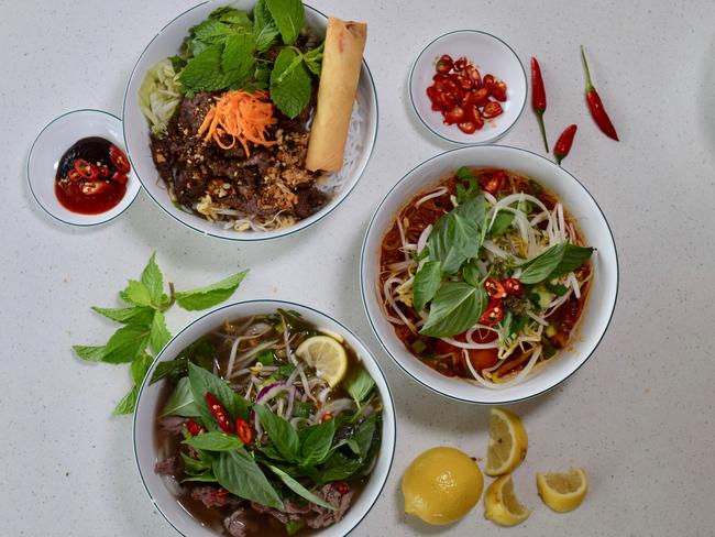 A selection of pho dishes from Eat Fuh. Picture: Jenifer Jagielski