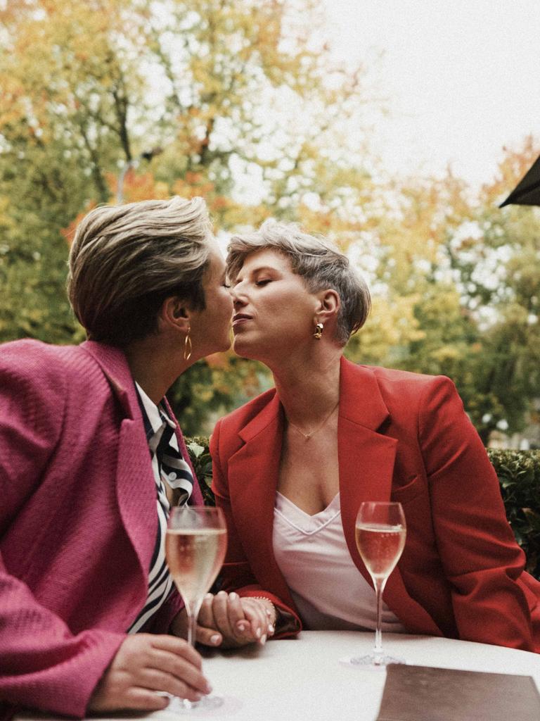 They wore brightly coloured suits to say ‘I do’. Picture: Last of the Seventh