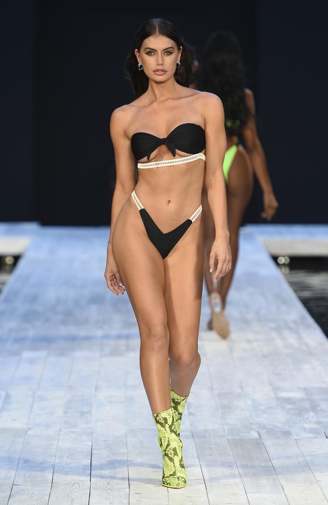 Australian brand Vincija Swim turned heads with this skimpy take on the ‘underboob’ bikini trend. Would you be brave enough to rock it at the beach? Picture: Supplied/Vincija