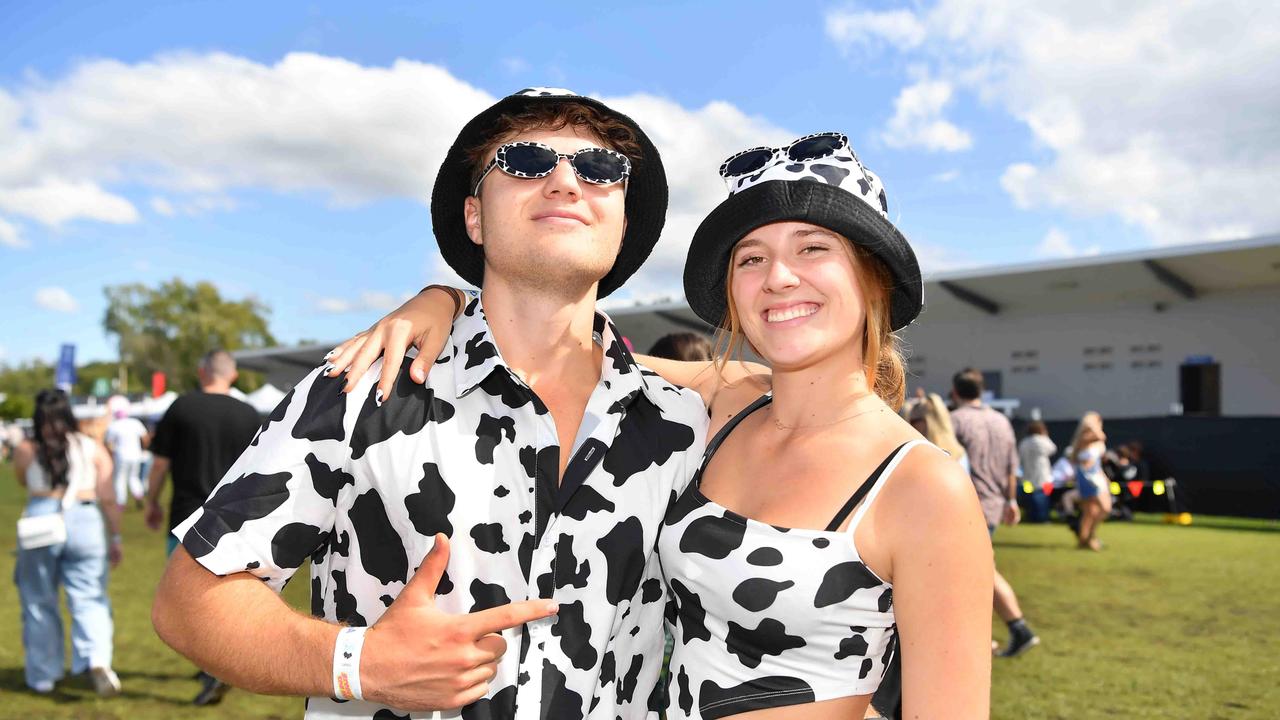 Tiahn Panensly and Lachlan Stevans at Groovin the Moo, Sunshine Coast 2023. Picture: Patrick Woods.