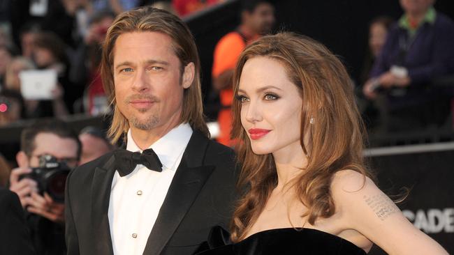 Brad Pitt and Angelina Jolie at the 84th Annual Academy Awards in 2012. Picture: AFP