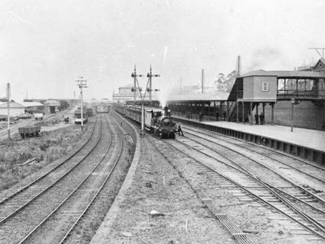 Princes Bridge Railway Station, which is now underneath Federation Square. Picture: State Library of Victoria.