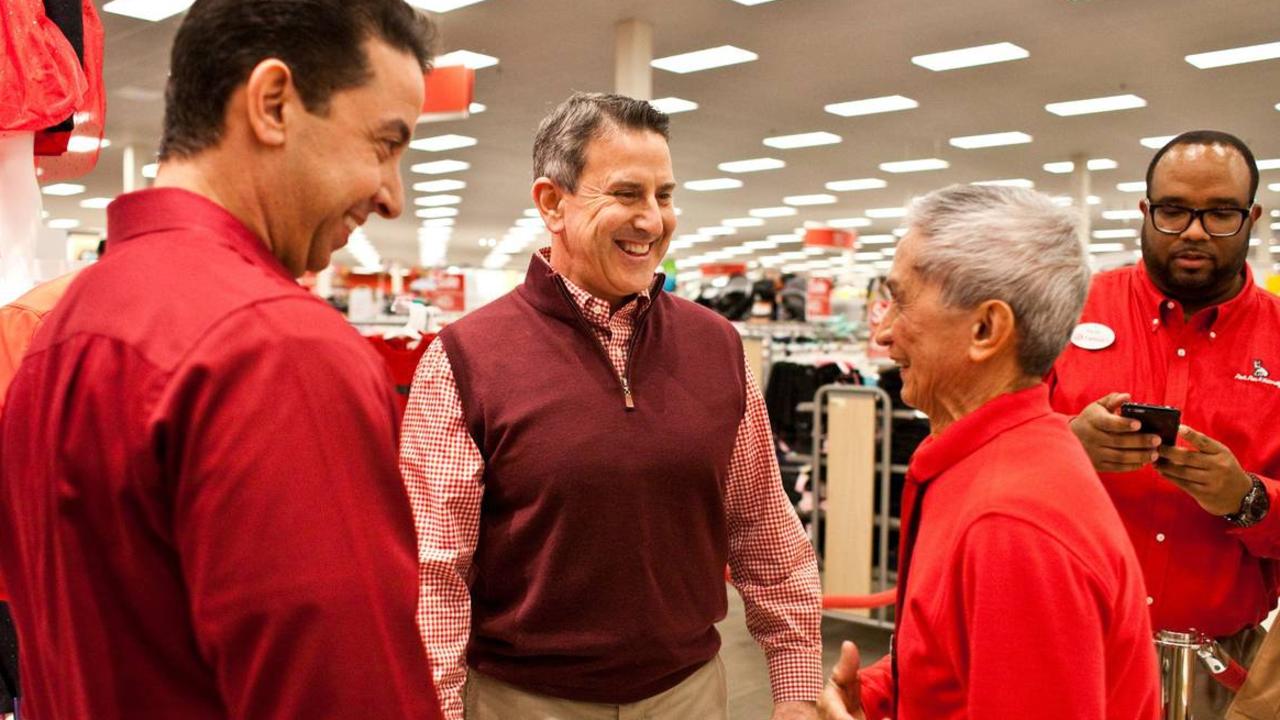 Target CEO Brian Cornell, centre. Picture: Bryan Anselm for the Wall Street Journal