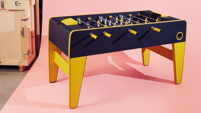 A foosball table, Hermès style.