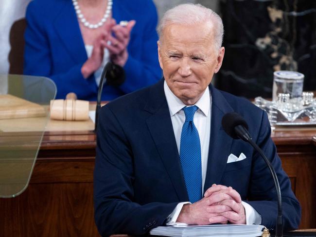 US President Joe Biden has banned Russian aircraft from US airspace. Picture: AFP