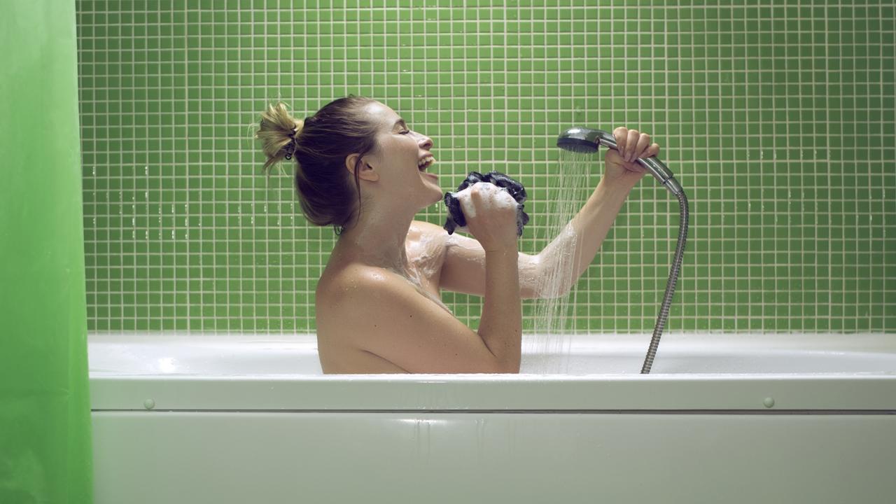 Listening to music while taking a shower or bath could distract you from having new ideas.