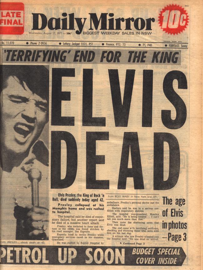 The Daily Mirror in Sydney on 17/08/1977.