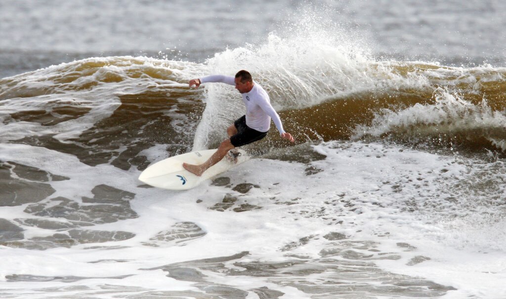 Alexandra Headland gets good lefts and rights for longboarders and shortbaorders alike. Picture: Nicholas Falconer