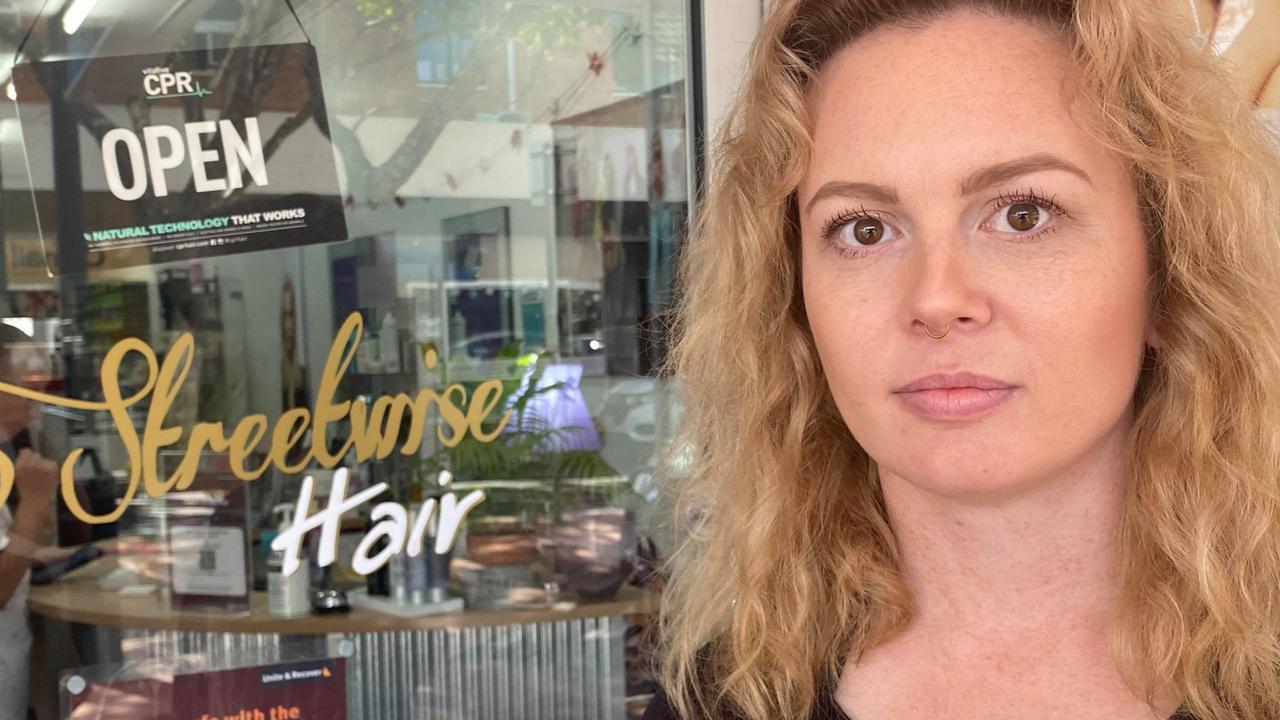 Streetwise Hair hairdresser Jayde Maher raised the alarm about the offensive stickers, and said she thought it was linked to a growing anti-vax movement in Gympie.