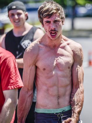 A Reclaim Australia protester. Picture: Jason Edwards