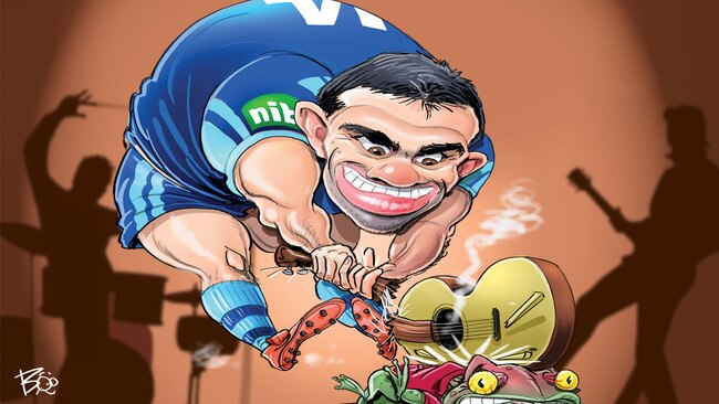 Dale Finucane is ready to smash up the Maroons. Art: Boo Bailey