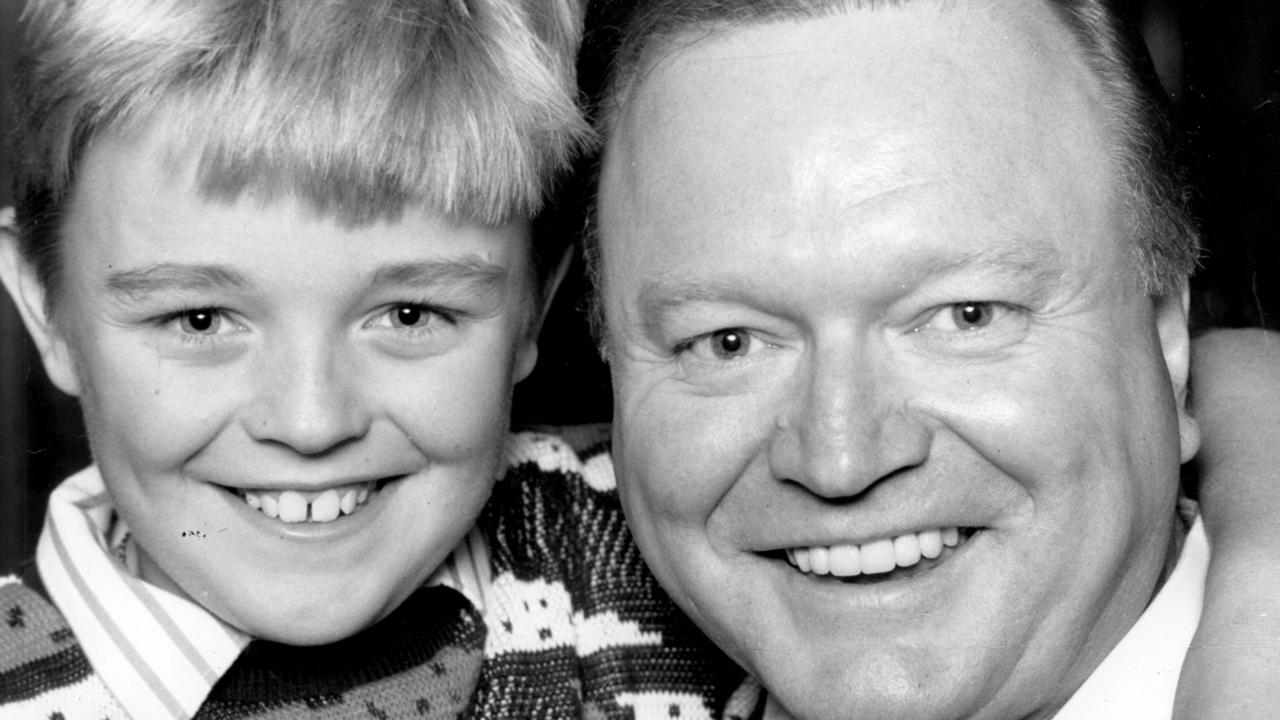 Bert Newton and son Matthew in 1988.