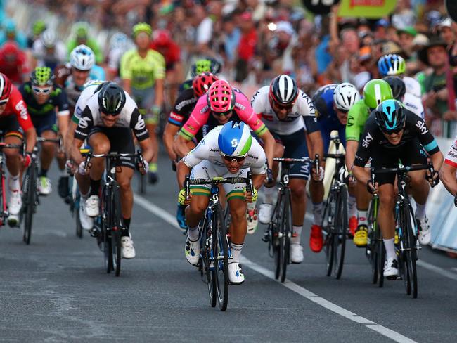 Ewan leads the pack. Photo: Sarah Reed..