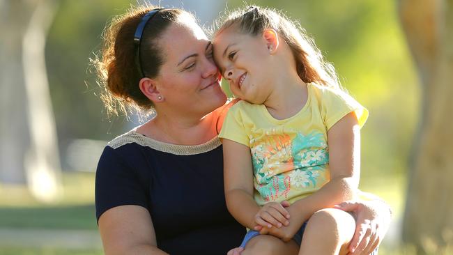 Kristina Minovski says her daughter Mia, 6, struggles with anxiety at school. Picture: Peter Wallis