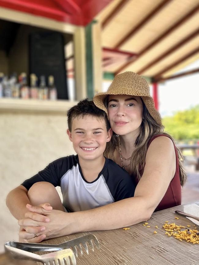 The actress with her son. Picture: Instagram