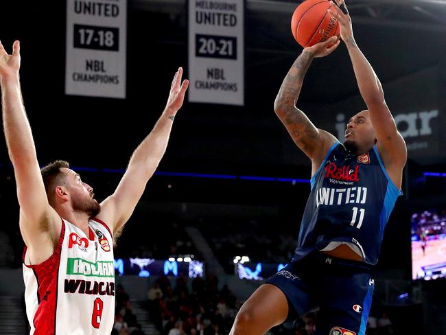 Xavier Rathan-Mayes’ 25 points and ten rebounds paced United in an impressive performance. Picture: Kelly Defina/Getty Images)