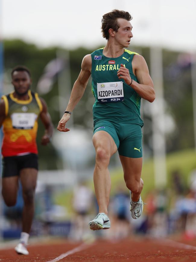 Australian sprinter Joshua Azzopardi essentially called for Browning to miss out on the relay team. Pic: Michael Klein