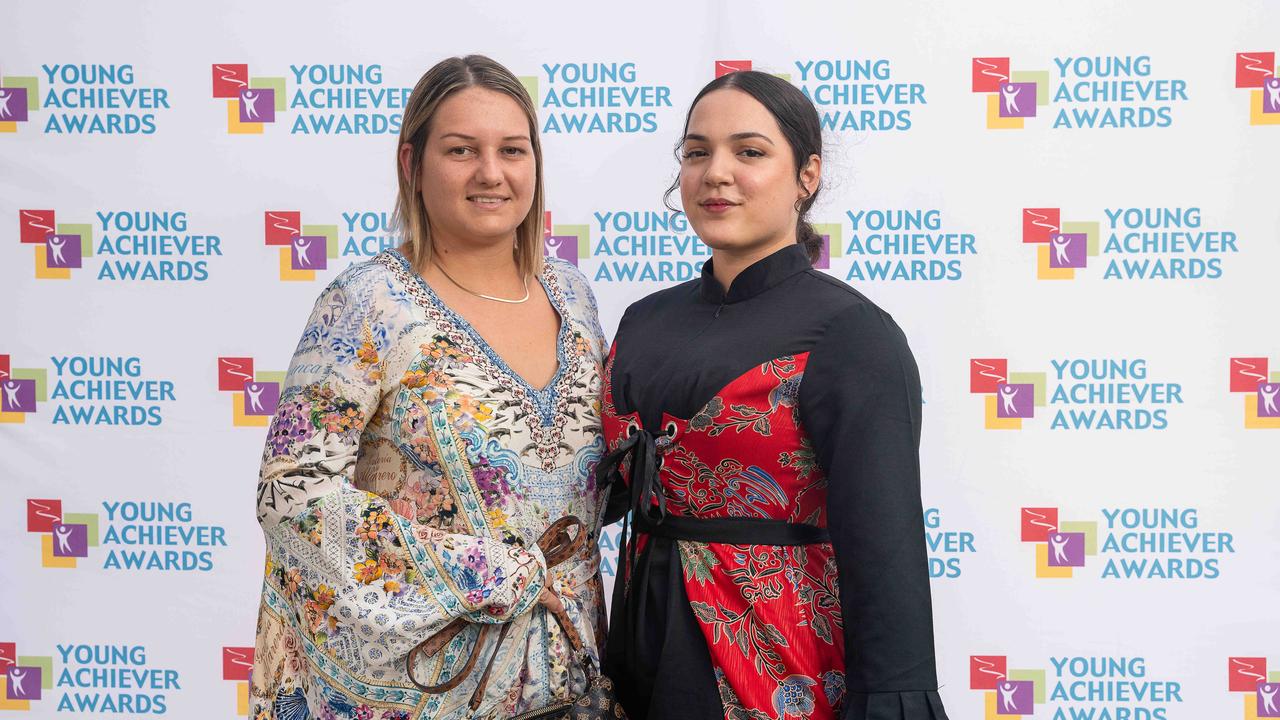 Grace Modoh &amp; Aneka Rauseo at the NT Young Achiever Awards. Picture: Pema Tamang Pakhrin