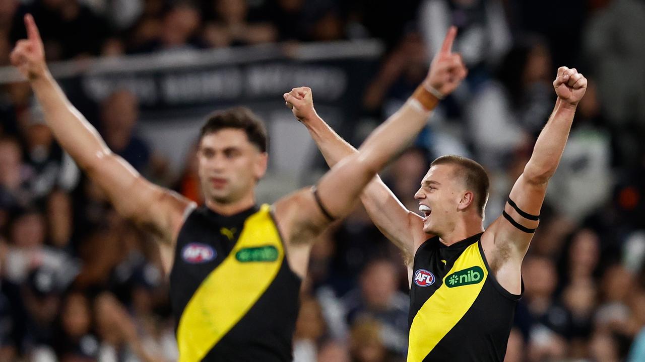 It was all a far cry from last week’s stirring win over Carlton. (Photo by Michael Willson/AFL Photos via Getty Images)