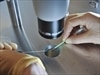 Embryos being placed into a cryoleaf