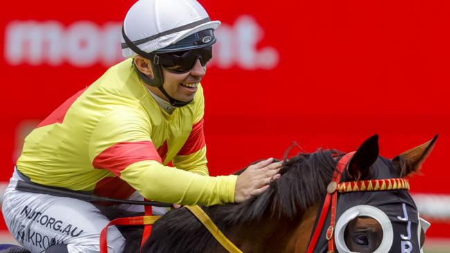 Quayde Krogh rides I’ve Been Trying at Wagga. Picture: Getty Images