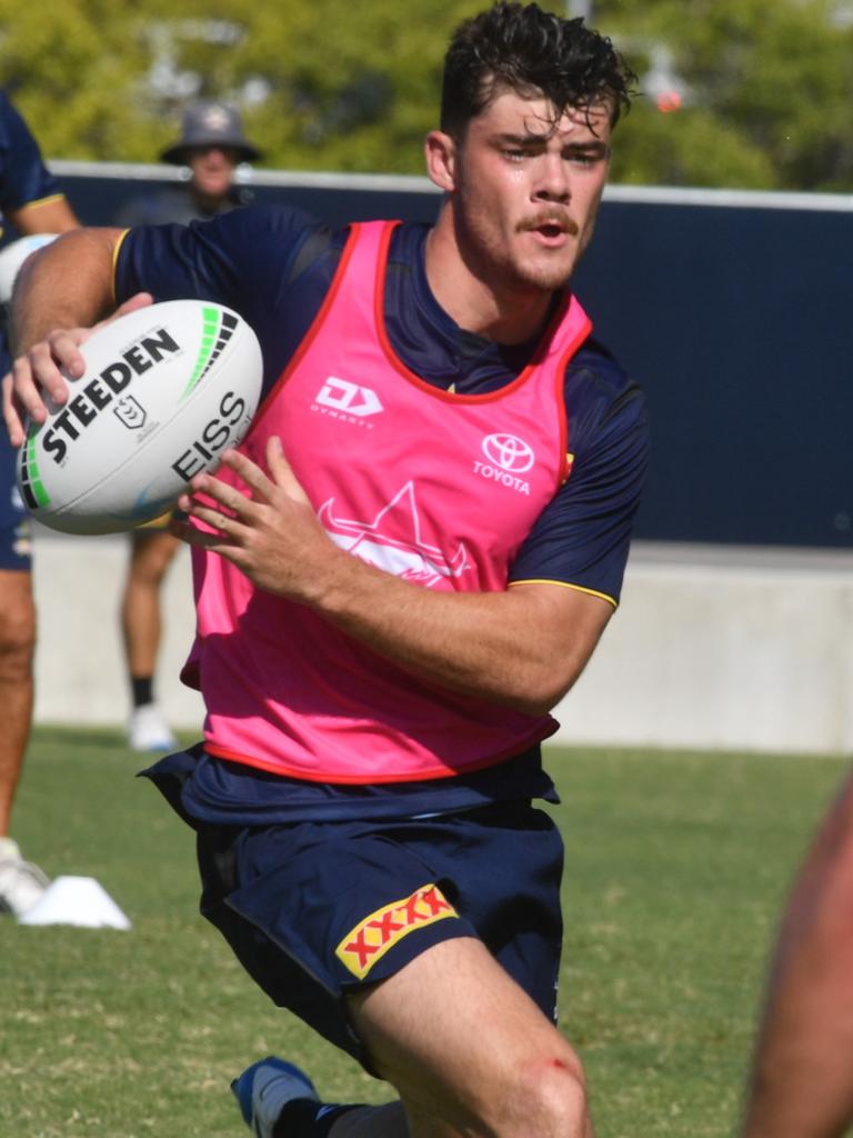 Jake Bourke during the North Queensland Cowboys pre-season training at Hutchinson Builders Centre in Townsville. Picture: Matthew Elkerton