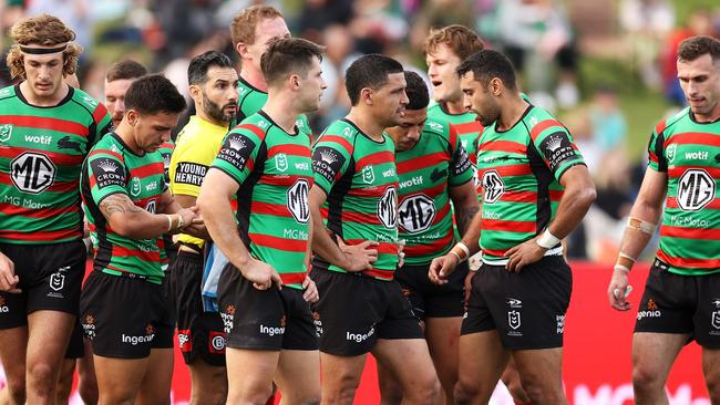 The Rabbitohs are only inside the eight on points differential. Picture: Mark Kolbe / Getty Images